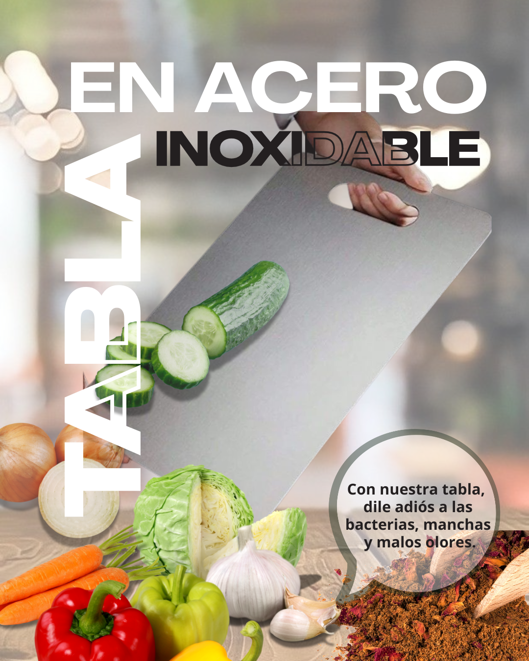 TABLA PARA PICAR EN ACERO INOXIDABLE 1 MM