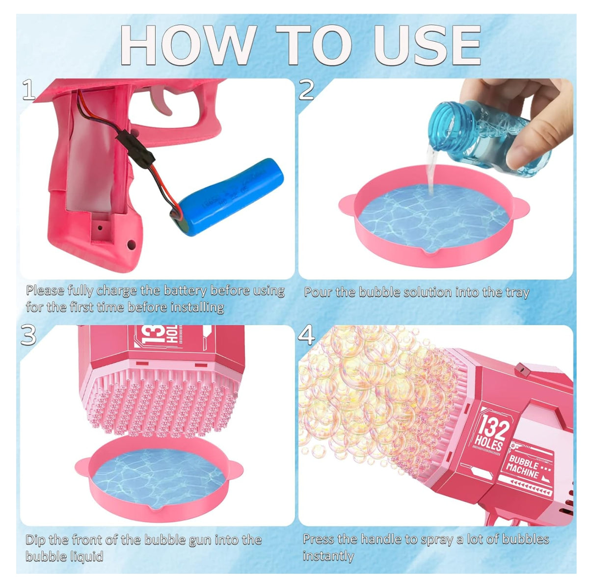 Pistola de Burbujas Grande 132Niños